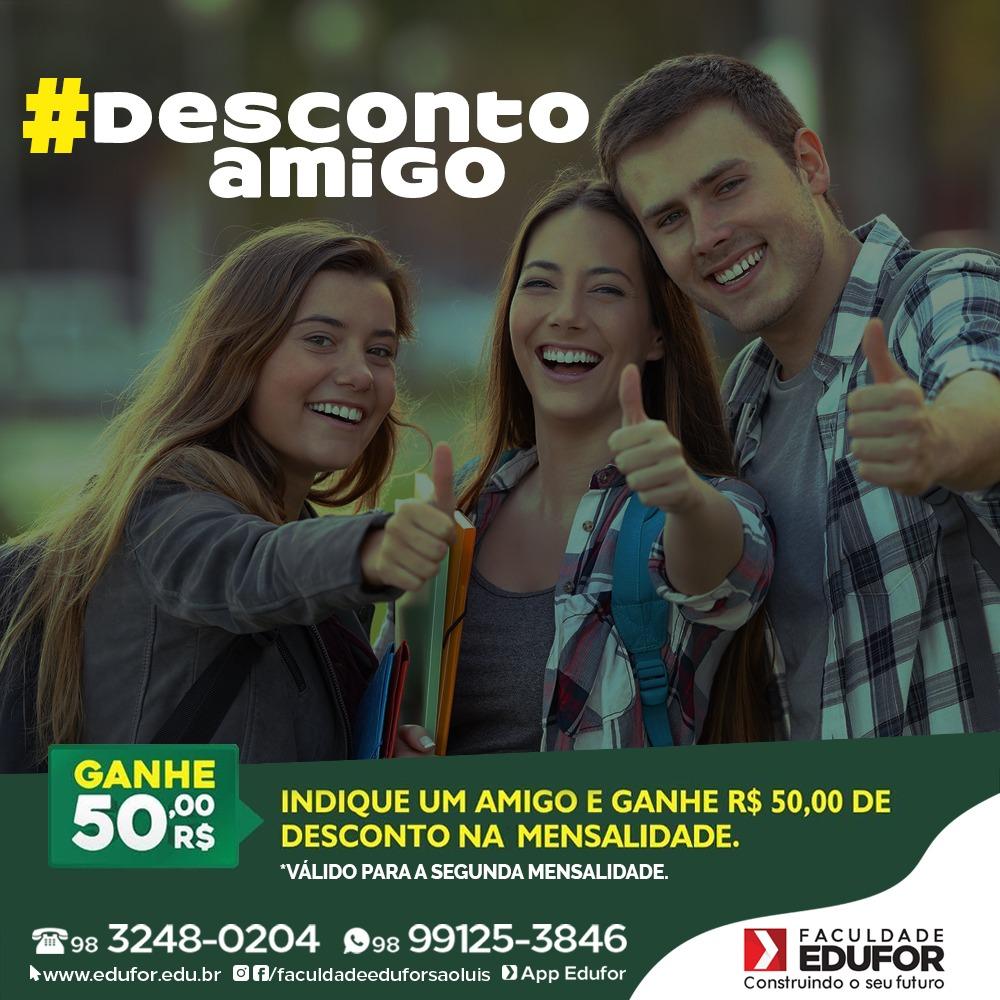 Quer ganhar R$ 50,00 DE DESCONTO NA SUA MENSALIDADE?